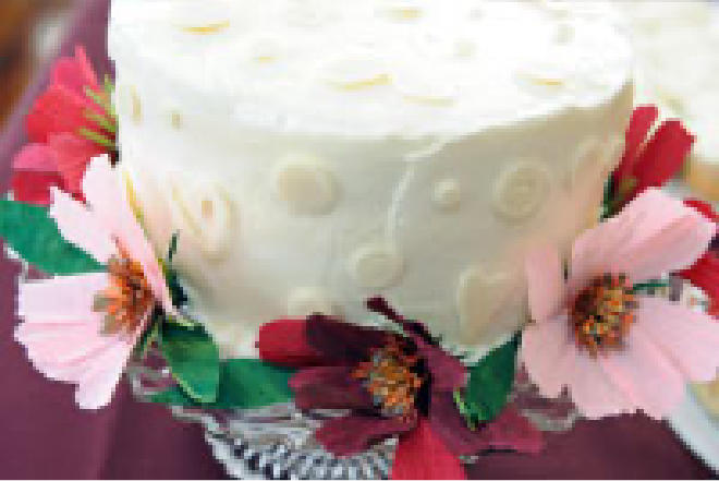A white cake